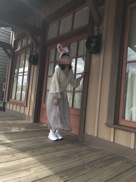 「TDL」｜「アイテム（ワンピース/ドレス）」を使った、tさん（レディース・155cm）の春コーディネート