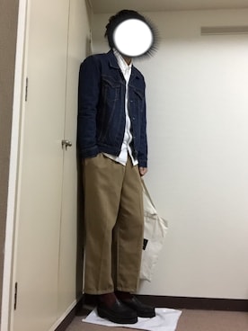 「ドラフトリーバイス」｜「アイテム（スラックス）」を使った、トムさん（メンズ・175cm）の冬コーディネート