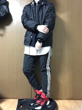 「MARC JACOBS（マークジェイコブス）のアイテム（腕時計）」を使った、トムさん（メンズ・175cm）の冬コーディネート