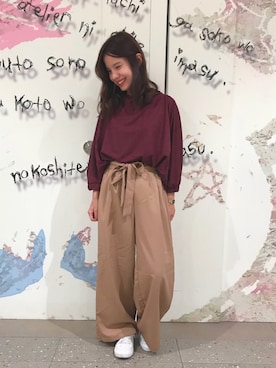 「ボルドー」｜たなみさん（レディース・150cm）の秋コーディネート