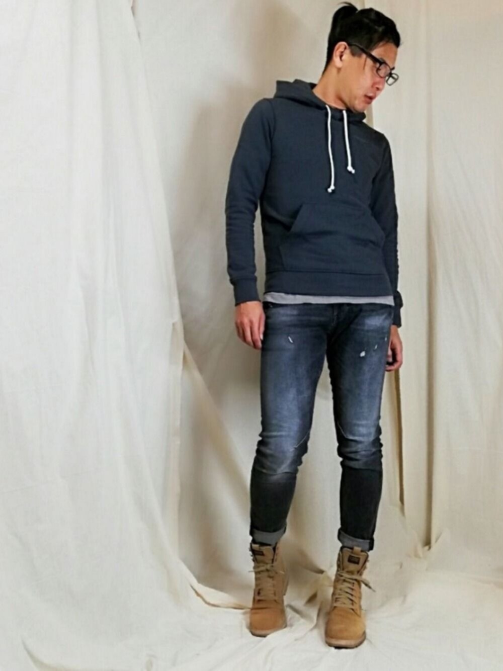 「デニムパンツ」｜「G-STAR RAWのCitishield 3D Slim Tapered（デニムパンツ、ブラック系）」を使った、wearnoahnoah1218さん（メンズ・183cm）の春コーディネートの1枚目の写真