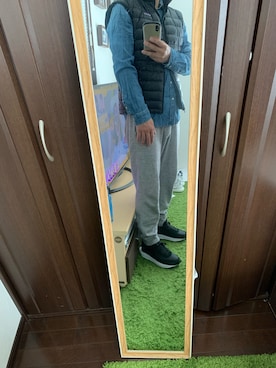 「UNIQLO（ユニクロ）のアイテム（Sweatpants、グレー系）」を使った、りょーさん（メンズ・176cm）の秋コーディネート