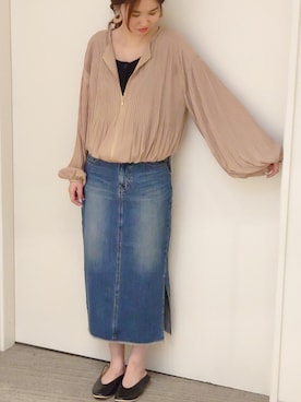 「COLONY 2139（コロニートゥーワンスリーナイン）のアイテム（ブルゾン）」を使った、やまさんさん（レディース・168cm）の夏コーディネート