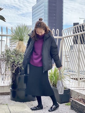「COLONY 2139（コロニートゥーワンスリーナイン）のアイテム（ダウンジャケット/コート）」を使った、やまさんさん（レディース・168cm）の冬コーディネート