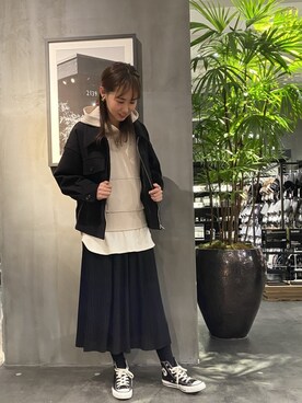 「COLONY 2139（コロニートゥーワンスリーナイン）のアイテム（ブルゾン）」を使った、やまさんさん（レディース・168cm）の冬コーディネート