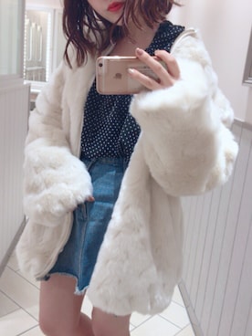 「one after another NICE CLAUP（ワンアフターアナザーナイスクラップ）のアイテム（ブルゾン）」を使った、aiminnさん（レディース・146cm）の秋コーディネート