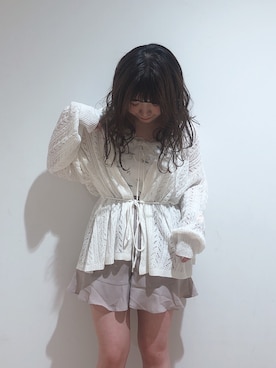 「アイテム（デニムパンツ、ベージュ系）」を使った、aiminnさん（レディース・146cm）の春コーディネート