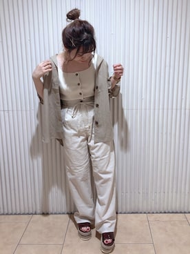 「アイテム（サンダル）」を使った、aiminnさん（レディース・145cm）の夏コーディネート