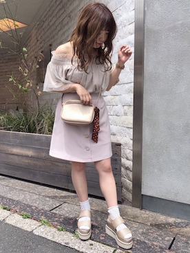 「アイテム（サンダル）」を使った、aiminnさん（レディース・145cm）の夏コーディネート