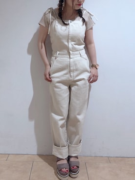 「アイテム（サロペット/オーバーオール）」を使った、aiminnさん（レディース・146cm・20代）の夏コーディネート