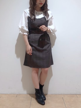 「アイテム（ジャンパースカート）」を使った、aiminnさん（レディース・146cm・20代）の夏コーディネート