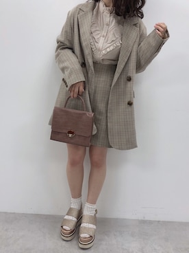 「アイテム（テーラードジャケット）」を使った、aiminnさん（レディース・146cm）の冬コーディネート