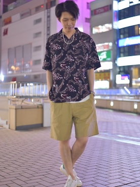 「グルカショーツ」｜ヒロさん（メンズ・182cm）の夏コーディネート