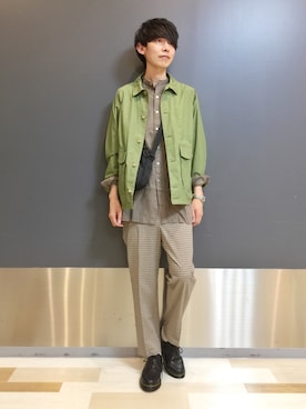 「RAGEBLUE（レイジブルー）のアイテム（ミリタリージャケット）」を使った、ヒロさん（メンズ・182cm）の春コーディネート