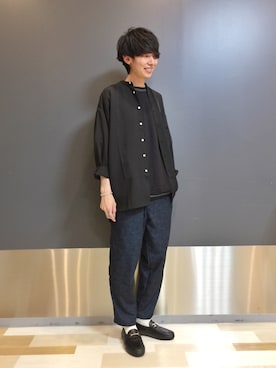 「RAGEBLUE（レイジブルー）のアイテム（ローファー）」を使った、ヒロさん（メンズ・182cm）の春コーディネート