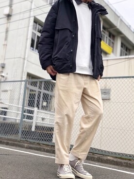 「UNIQLO（ユニクロ）のアイテム（ダウンジャケット/コート）」を使った、ヒロさん（メンズ・182cm）の冬コーディネート