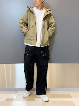 「RAGEBLUE（レイジブルー）のアイテム（オールインワン・サロペット）」を使った、ヒロさん（メンズ・182cm）の冬コーディネート