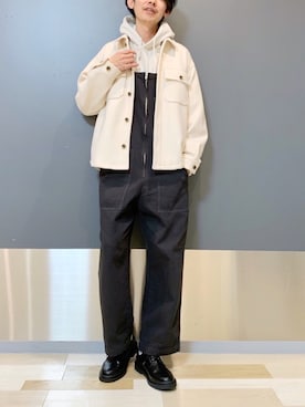 「RAGEBLUE（レイジブルー）のアイテム（オールインワン・サロペット）」を使った、ヒロさん（メンズ・182cm）の冬コーディネート