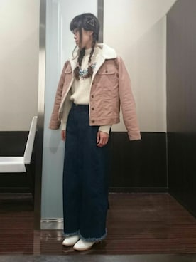 「SpRay PREMIUM（スプレイプレミアム）のアイテム（ニット/セーター）」を使った、shi-さん（レディース・158cm）の冬コーディネート