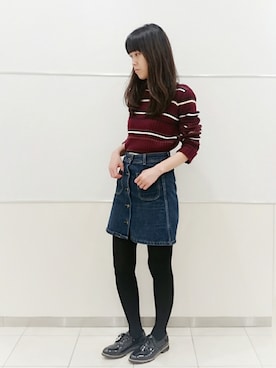 「SpRay PREMIUM（スプレイプレミアム）のアイテム（スカート）」を使った、shi-さん（レディース・158cm）の春コーディネート