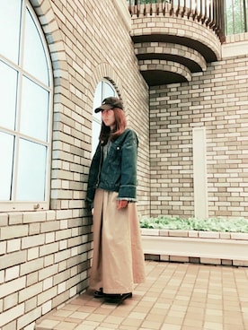 「SpRay PREMIUM（スプレイプレミアム）のアイテム（デニムジャケット）」を使った、shi-さん（レディース・158cm）の春コーディネート