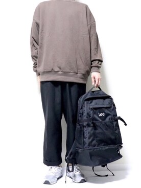 「Lee（リー）のアイテム（バックパック/リュック）」を使った、tatsuさん（メンズ・175cm）の秋コーディネート
