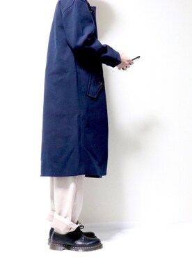 「アイテム（ステンカラーコート）」を使った、tatsuさん（メンズ・175cm・20代）の冬コーディネート