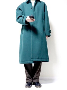 「アイテム（ステンカラーコート）」を使った、tatsuさん（メンズ・175cm・20代）の冬コーディネート
