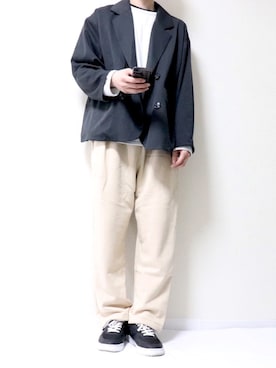 「LEVENDIS（レベンディス）のアイテム（パンツ）」を使った、tatsuさん（メンズ・175cm）の春コーディネート