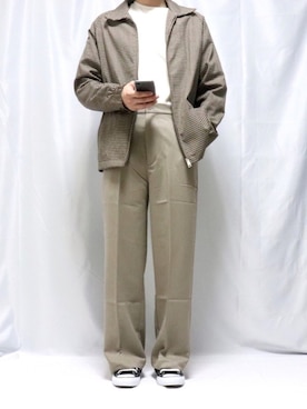 「ASTRONOMY（アストロノミー）のアイテム（ブルゾン）」を使った、tatsuさん（メンズ・175cm）の秋コーディネート