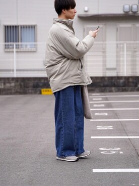 「kutir（クティール）のアイテム（ダウンジャケット/コート）」を使った、tatsuさん（メンズ・175cm）の冬コーディネート
