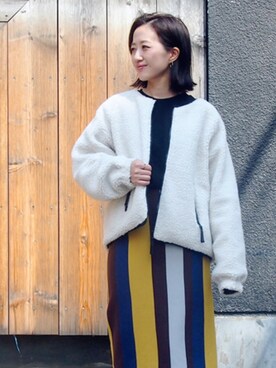「perkyroom」｜「アイテム（ブルゾン）」を使った、perky room スタッフさん（レディース・152cm）の秋コーディネート