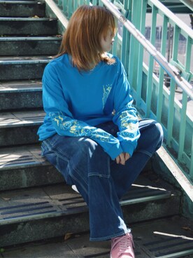 「I&ME（アイアンドミー）のアイテム」を使った、perky room スタッフさん（レディース・161cm）の秋コーディネート