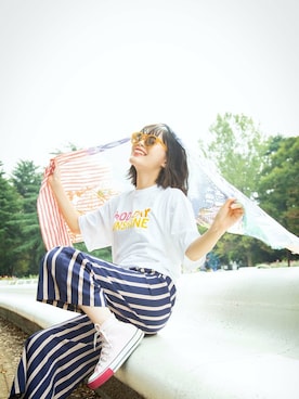 「夏休み」｜perky room スタッフさん（レディース・158cm）の夏コーディネート