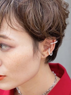 「アイテム（イヤリング（片耳用））」を使った、perky room スタッフさん（レディース・162cm）の夏コーディネート