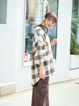 「perkyroom」｜perky room スタッフさん（レディース・163cm）の冬コーディネート