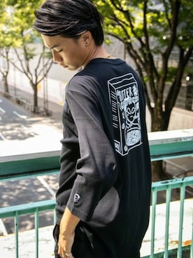 「Not So Ape（ノットソーエイプ）のアイテム」を使った、perky room スタッフさん（メンズ・180cm）の春コーディネート