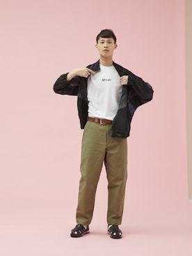 「Not So Ape（ノットソーエイプ）のアイテム」を使った、perky room スタッフさん（メンズ・181cm）の春コーディネート