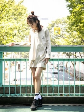 「Not So Ape（ノットソーエイプ）のアイテム」を使った、perky room スタッフさん（レディース・164cm）の春コーディネート