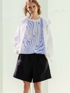 「D-VEC（ディーベック）のアイテム」を使った、perky room スタッフさん（レディース・170cm）の夏コーディネート