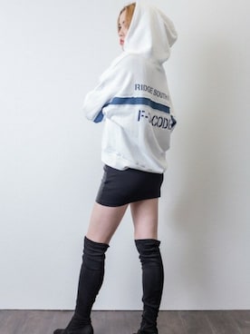 「ROGER AND RAW（ロジャーアンドロウ）のアイテム」を使った、perky room スタッフさん（レディース・170cm）の春コーディネート