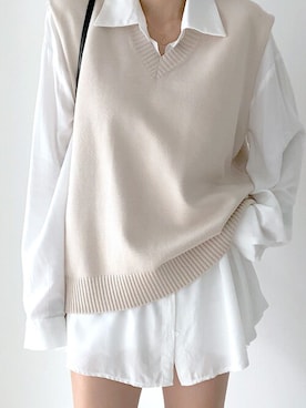 「MINS MINIS（ミンスミニス）のアイテム」を使った、perky room スタッフさん（レディース・166cm）の春コーディネート