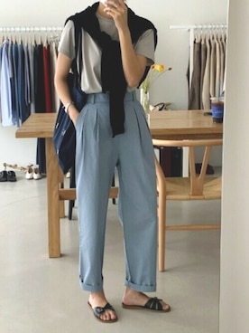 「MINS MINIS（ミンスミニス）のアイテム」を使った、perky room スタッフさん（レディース・166cm）の春コーディネート