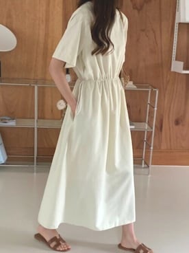 「MINS MINIS（ミンスミニス）のアイテム」を使った、perky room スタッフさん（レディース・164cm）の春コーディネート