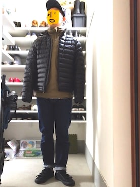 「505」｜「アイテム（スニーカー）」を使った、ボルさん（メンズ・172cm）の冬コーディネート