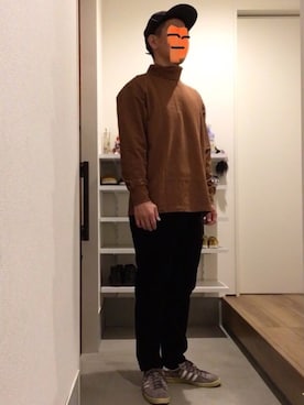 「Pilgrim Surf Supply（ピルグリムサーフサプライ）のアイテム（帽子）」を使った、ボルさん（メンズ・172cm）の冬コーディネート