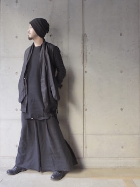 「THOM KROM（トムクロム）のアイテム（Tシャツ/カットソー）」を使った、MoRAさん（レディース・162cm）の春コーディネート