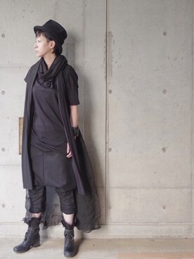 「THOM KROM（トムクロム）のアイテム（Tシャツ/カットソー）」を使った、MoRAさん（レディース・162cm）の春コーディネート