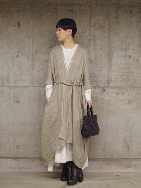 ROGGYKEI ロギーケイ　ロングコート ROGGYKEI／ロギーケイ　KOSODE　COAT／BLACK x　GRAY　size M | Routes*Roots powered by  BASE