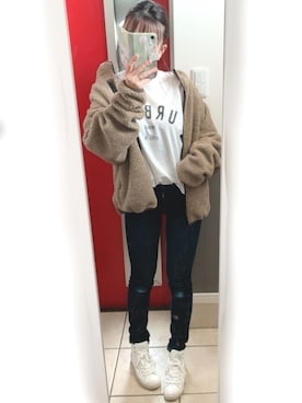 「STARTING OVER」｜「アイテム（ブルゾン）」を使った、揺さん（レディース・161cm）の冬コーディネート